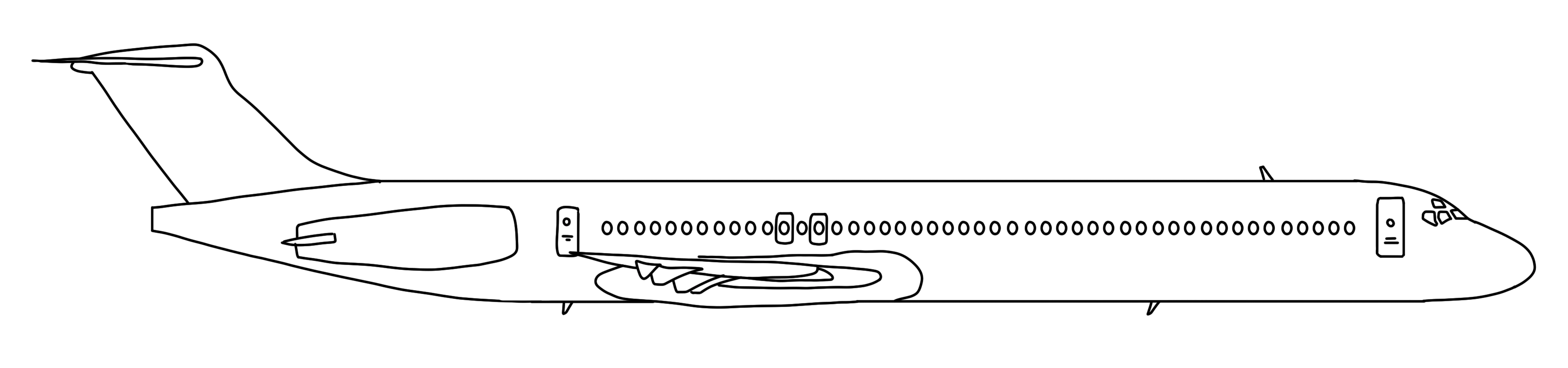 Illustration faite par Théo représentant un McDonnell Douglas MD-83