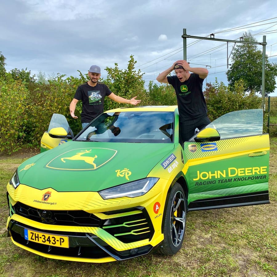 La Lamborghini Urus d'Enzo Knol avec son wrap John Deere