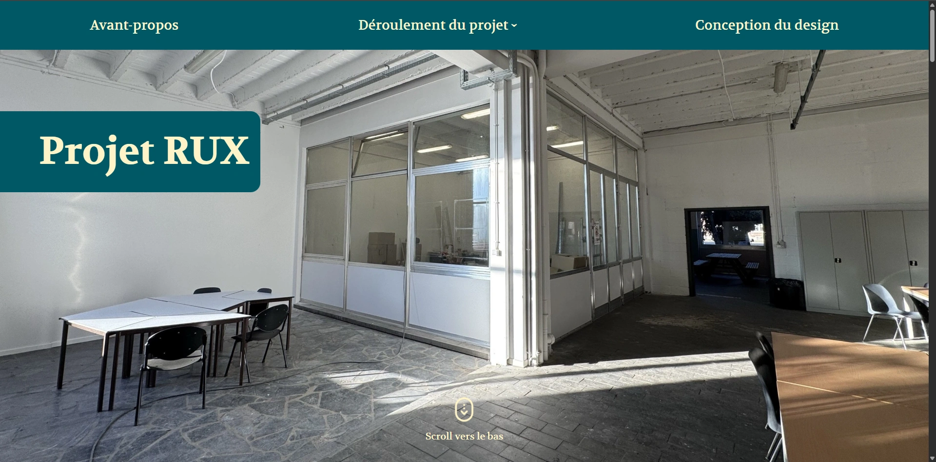 image de l'acceuil du caseStudy de Rethinking UX