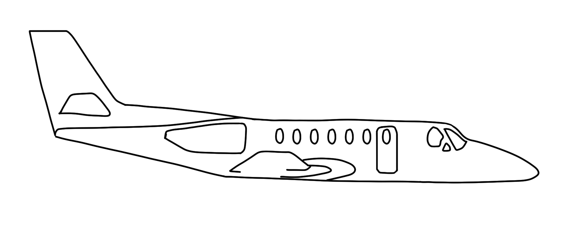 Illustration faite par Théo représentant un Cessna Citation 560