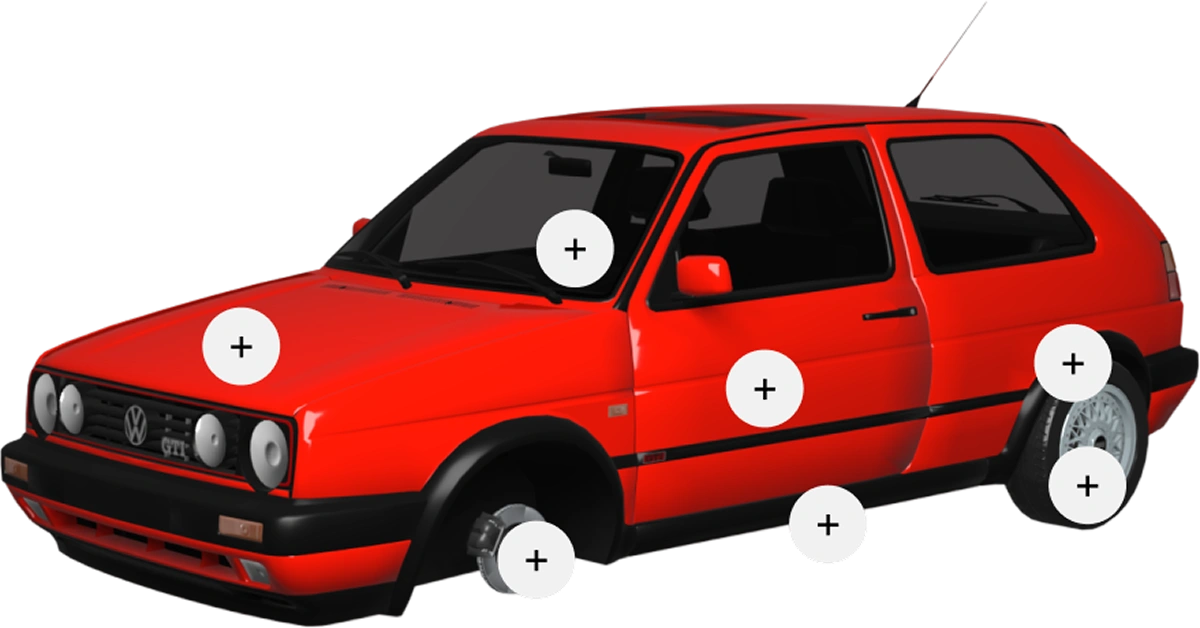 1992 Volkswagen Golf GTI Mk2 by Ddiaz Design with interactif points