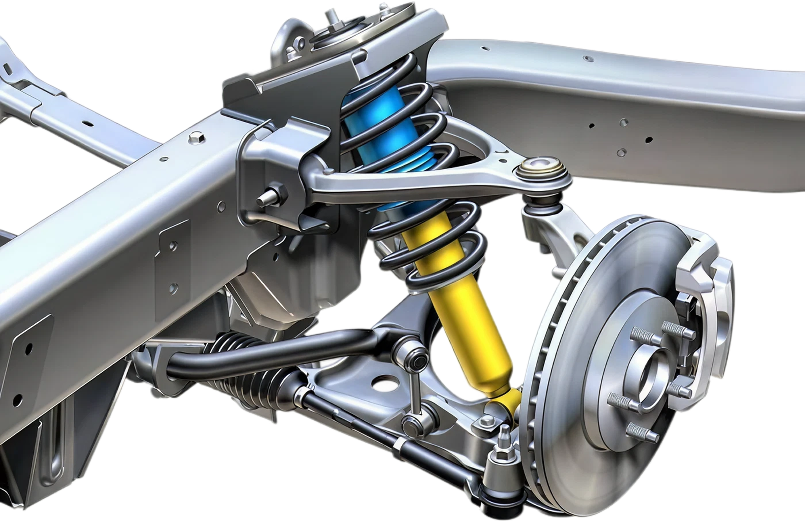 image montrant une suspension de voiture